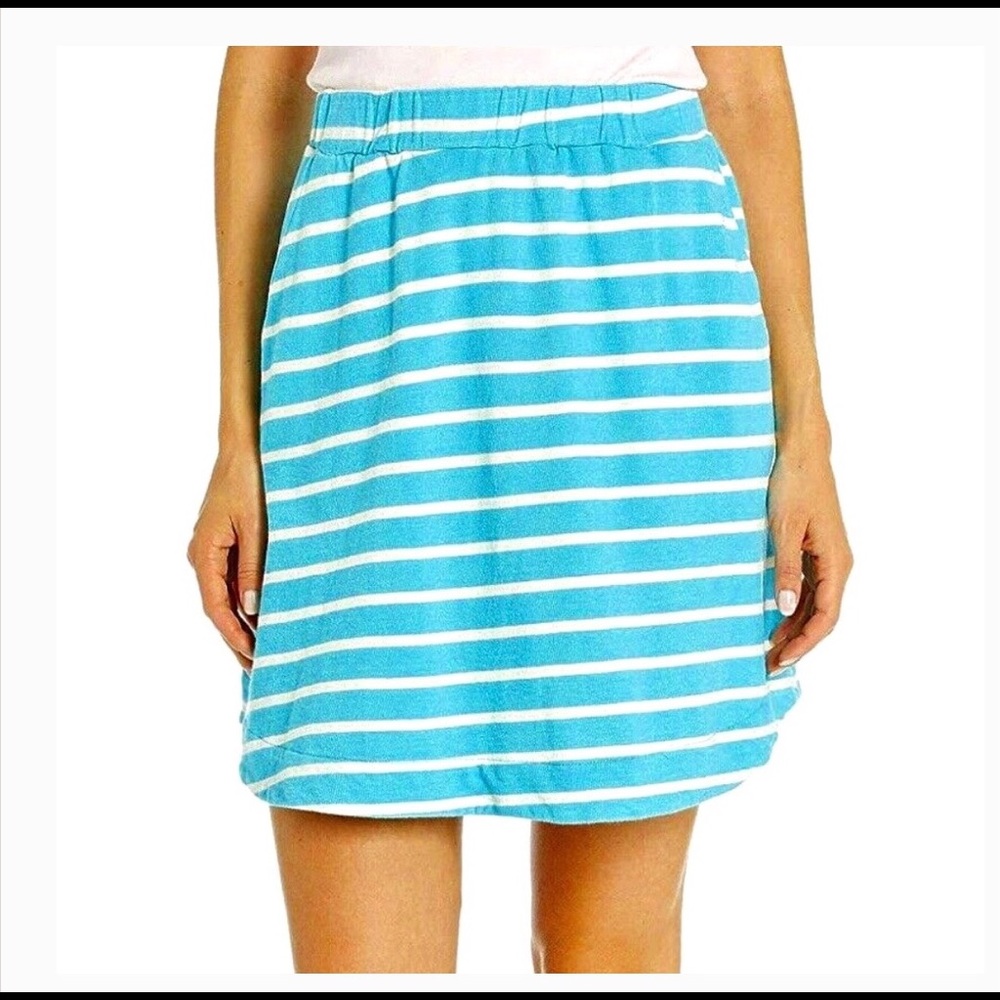 BOGO Fresh Produce Avery turquoise striped skirt NWTS L - Picture 1 of 10